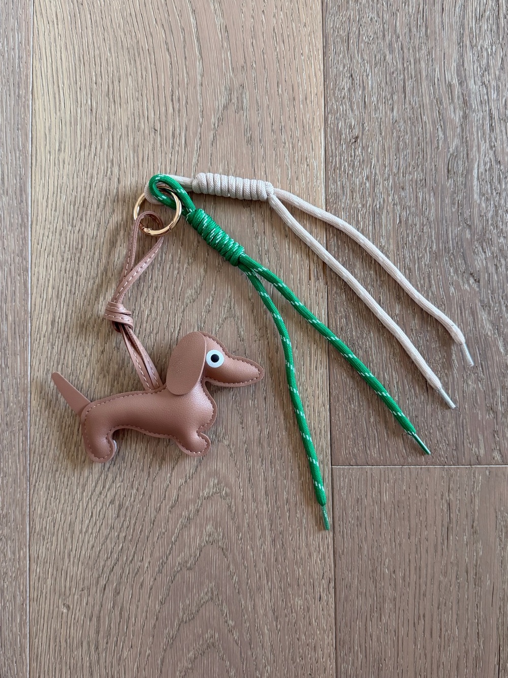 Brown Bee Dachshund Dog Charm Keychain